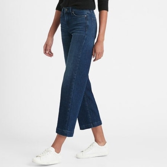 Banana Republic Denim - Banana Republic Wide Leg Crop High-Rise Jeans Women’s’ Size 27